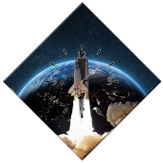 Zegar 56x56cm Start rakiety w kosmos ZeSmakiem