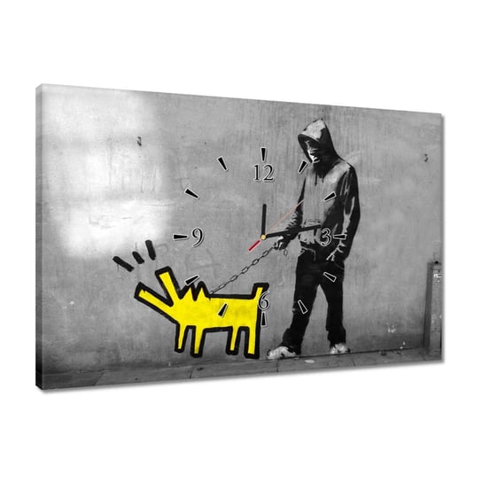 Zegar 60x40cm Banksy Piesek ZeSmakiem