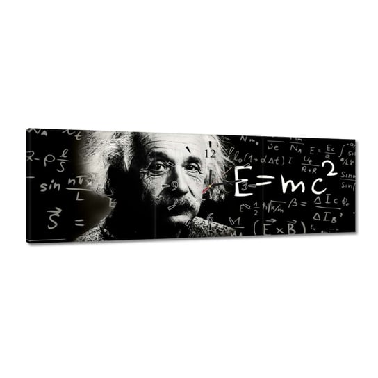 Zegar Albert Einstein, 90x30cm ZeSmakiem