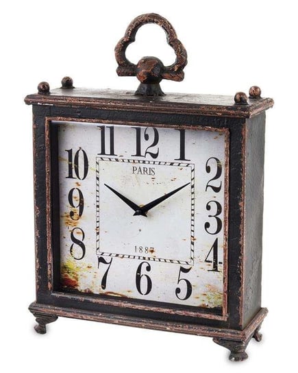 Zegar analogowy stojący na półkę brązowy casa roma Art-Pol