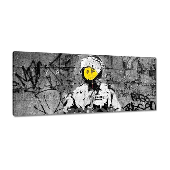 Zegar Banksy Buźka, 100x40cm ZeSmakiem