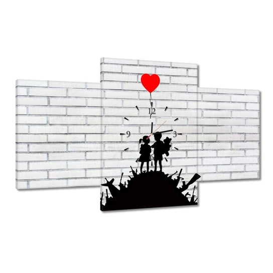 Zegar Banksy Sterta broni Balon, 100x60cm ZeSmakiem