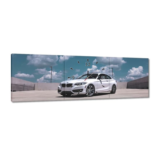 Zegar Białe BMW, 90x30cm ZeSmakiem