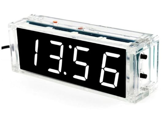 Zegar biurkowy LED z termometrem 5V DIY BIAŁY Inna marka
