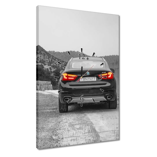 Zegar BMW czarne X6, 40x60cm ZeSmakiem