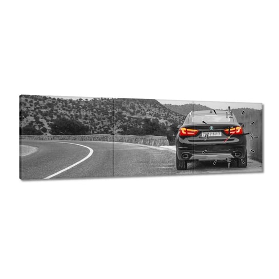 Zegar BMW czarne X6, 90x30cm ZeSmakiem