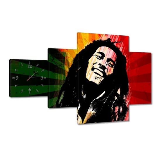 Zegar Bob Marley Reggae, 130x80cm ZeSmakiem