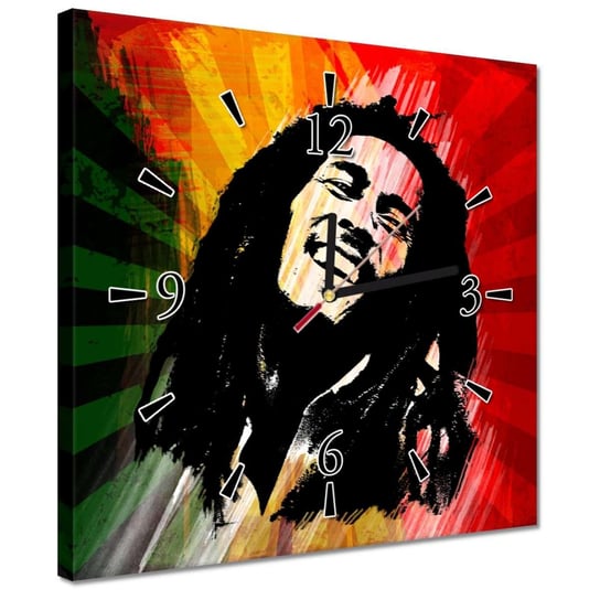 Zegar Bob Marley Reggae, 30x30cm ZeSmakiem