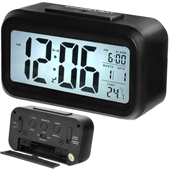 Zegar Budzik Cyfrowy Duży Wyświetlacz LED 12/24h ISO TRADE Iso Trade