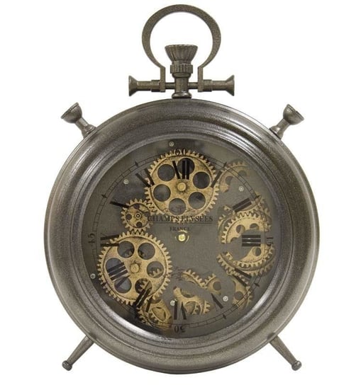 Zegar Budzik, złoty, 37,5x27x13 cm Pigmejka