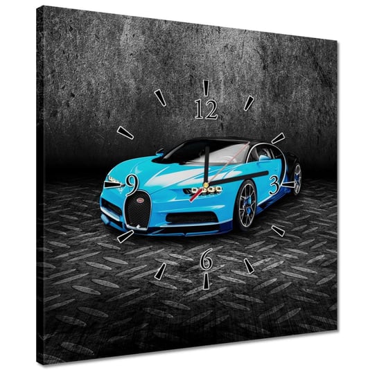 Zegar Bugatti Auto dla chłopca, 40x40cm ZeSmakiem