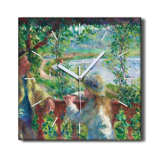Zegar canvas 30x30 cm Człowiek dziecko las jezioro, Coloray Coloray