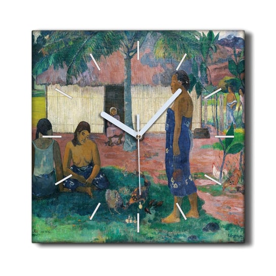 Zegar canvas 30x30 cm Dlaczego jesteś zły Gauguin, Coloray Coloray
