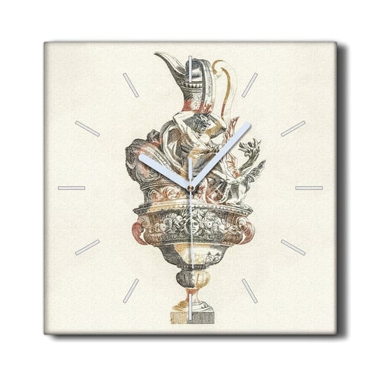 Zegar canvas 30x30 cm Starożytność wazon vintage, Coloray Coloray