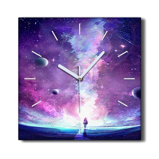 Zegar canvas 30x30 Noc niebo gwiazdy wszechświat, Coloray Coloray