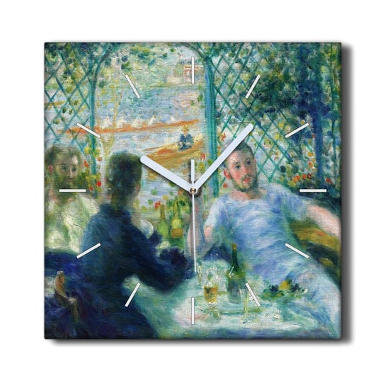Zegar canvas do kuchni 30x30 Kwiaty łodzie ludzie, Coloray Coloray
