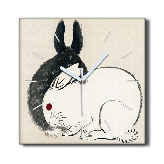 Zegar canvas do kuchni 30x30 Zwierzę królik królik, Coloray Coloray