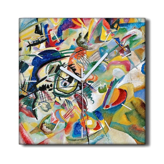 Zegar canvas na ścianę 30x30 Obraz foto Kandinsky, Coloray Coloray