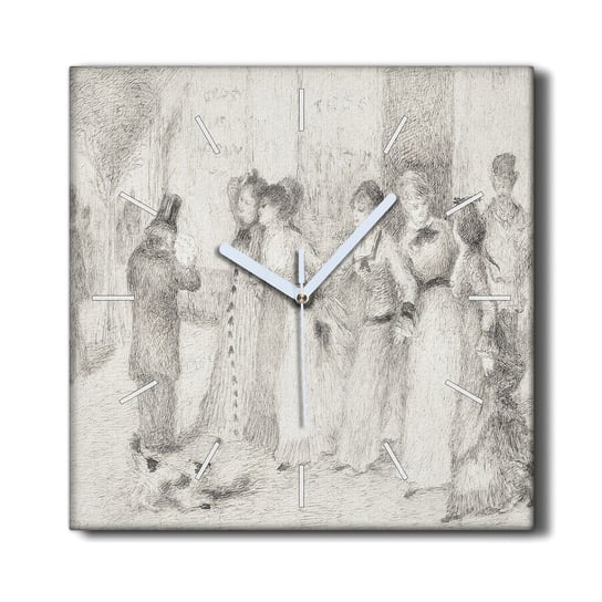 Zegar canvas na ścianę cichy 30x30 Szkic kobiety, Coloray Coloray