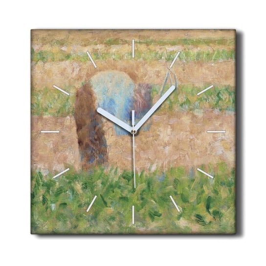 Zegar canvas nowoczesny 30x30 Człowiek hoe Seurat, Coloray Coloray