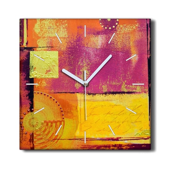Zegar canvas ścienny 30x30 Abstrakcja prostokąty, Coloray Coloray