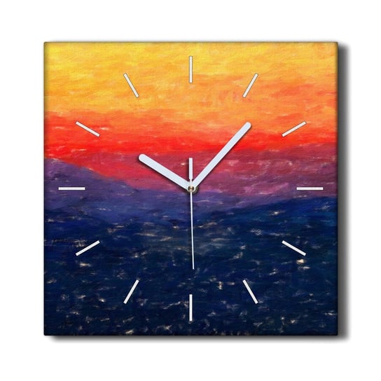 Zegar canvas ścienny 30x30 Krajobraz zachód słońca, Coloray Coloray