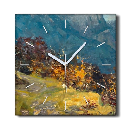 Zegar canvas ścienny 30x30 Malarstwo przyroda góry, Coloray Coloray
