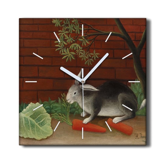 Zegar canvas ścienny 30x30 Marchew zwierzę królik, Coloray Coloray