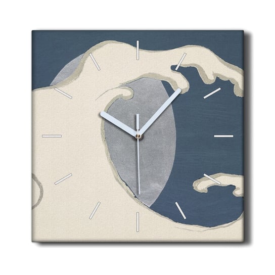 Zegar canvas ścienny 30x30 Noc księżyc morze fale, Coloray Coloray