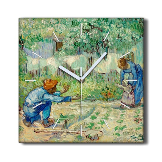 Zegar canvas ścienny 30x30 Pierwsze kroki Van Gogh, Coloray Coloray