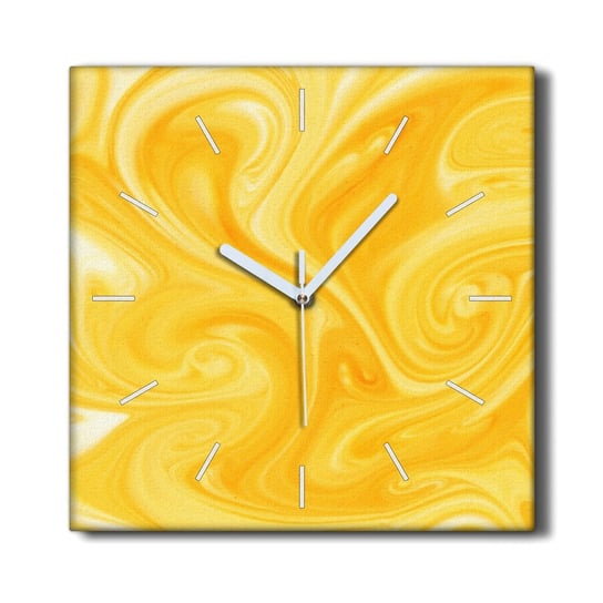 Zegar canvas ścienny na prezent 30x30 Żółte wiry, Coloray Coloray