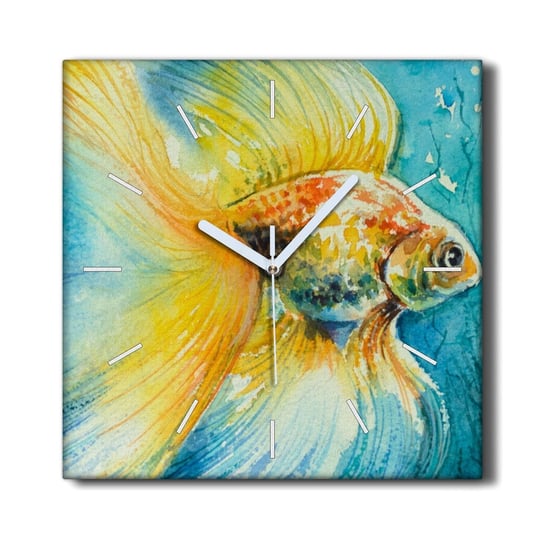 Zegar canvas ścienny nowoczesny 30x30 Złota rybka, Coloray Coloray
