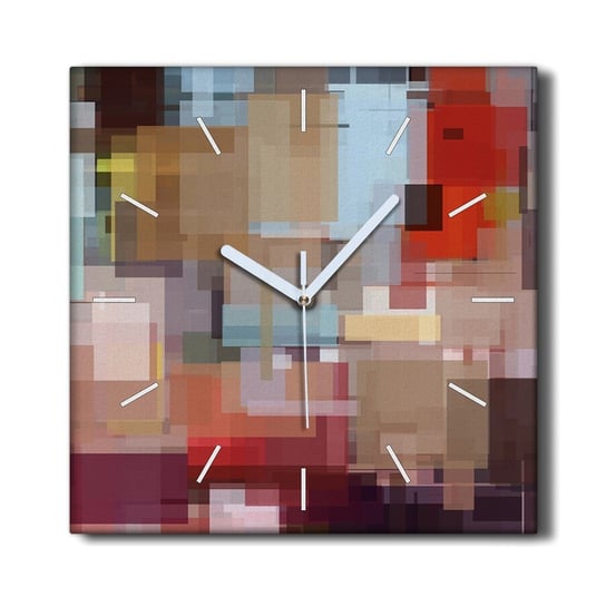 Zegar canvas ścienny ozdoba 30x30 Kolorowe piksele, Coloray Coloray