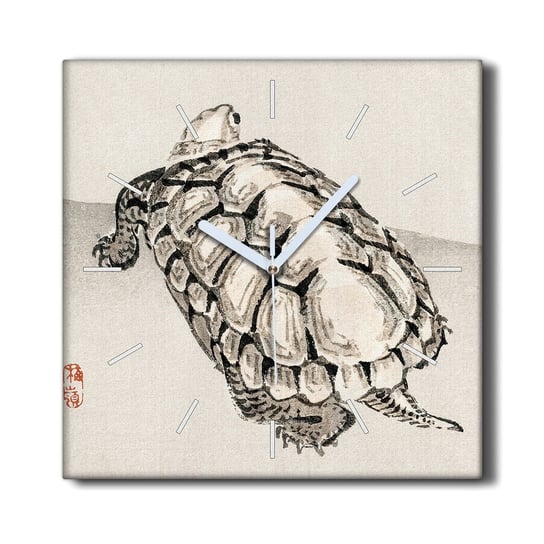 Zegar canvas ścienny z grafiką 30x30 Zwierzę żółw, Coloray Coloray