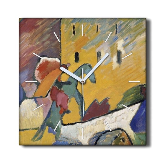 Zegar canvas wiszący 30x30 Improwizacja Kandinsky, Coloray Coloray