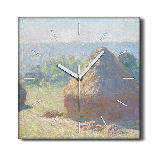 Zegar canvas wiszący 30x30 Koniec lata siano Monet, Coloray Coloray