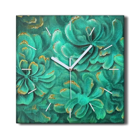 Zegar canvas wiszący do salonu 30x30 Kwiat rośliny, Coloray Coloray