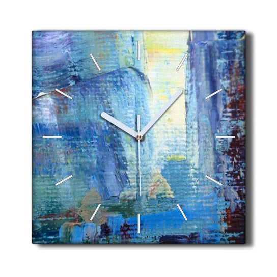 Zegar canvas wiszący ozdoba 30x30 Maźnięcia farby, Coloray Coloray