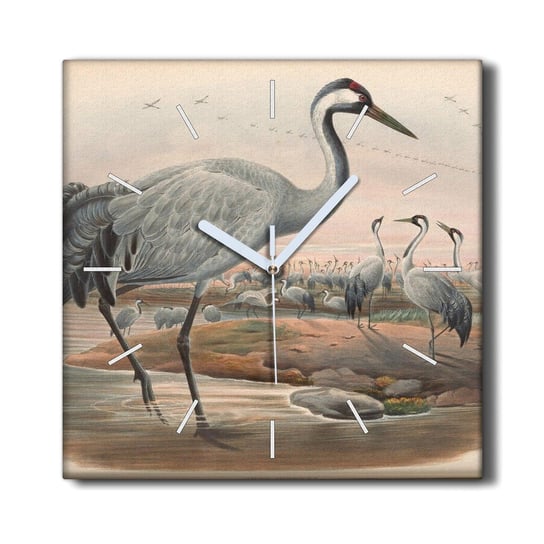Zegar canvas wiszący z grafiką 30x30 Ptak rysunek, Coloray Coloray