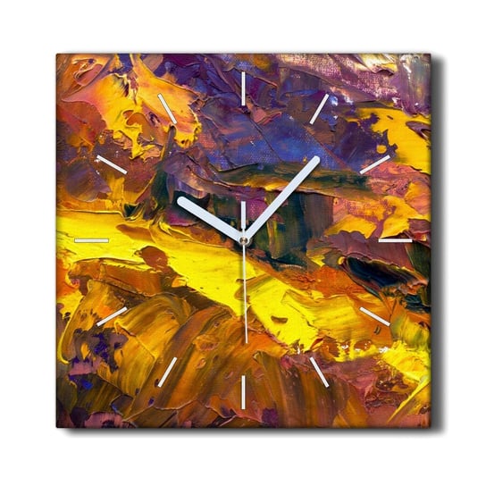 Zegar canvas wiszący z nadrukiem 30x30 Żółta farba, Coloray Coloray