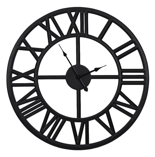 Zegar czarny industrialny 80 cm nowoczesny 43-207 Sofer