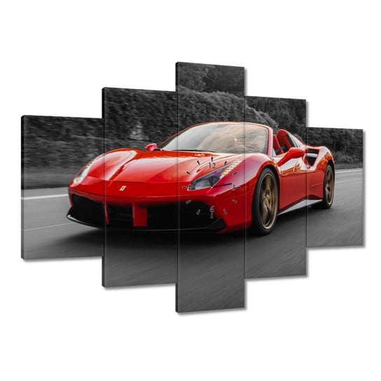 Zegar  Czerwone Ferrari, 150x105cm ZeSmakiem