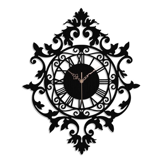Zegar dekoracyjny ORNAMENTI Benedict Vintage Style, czarny, 46x58 cm ORNAMENTI