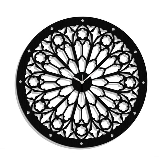 Zegar dekoracyjny ORNAMENTI Notre Dame Gothic Style, czarny, 60 cm ORNAMENTI