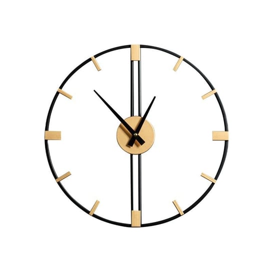 Zegar Dekoracyjny Ścienny 40X5X40 Czarny + Złoty Eurofirany
