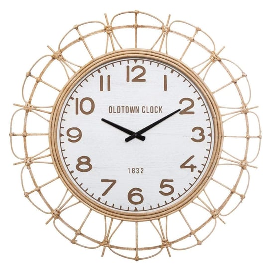 Zegar dekoracyjny z rattanu 73 cm MIA home