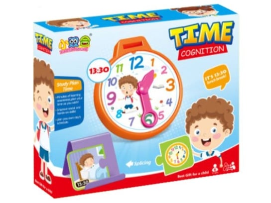 Zegar Do Nauki Godzin + 30 Kart Puzzle Edukacyjna Gra Nauka Godzin Zabawkowy Zawrót Głowy