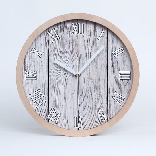 Zegar drewniany okrągły drewniana ściana fi 30 cm, Tulup Tulup