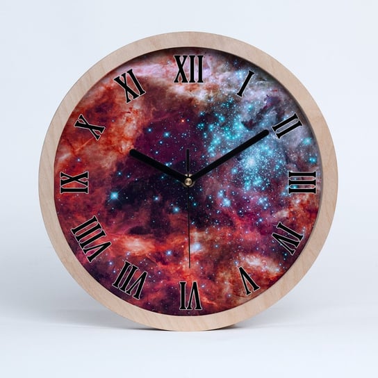 Zegar drewniany okrągły obłok Magellana fi 30 cm, Tulup Tulup
