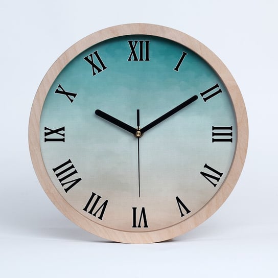 Zegar drewniany rzymski abstrakcja tło fi 30 cm, Tulup Tulup